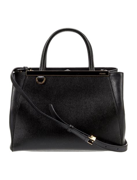 fendi petite 2jours tote in black|Fendi 2jours Tote .